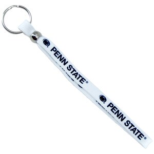 white shoelace wristlet with repeating Penn State and Athletic Logo